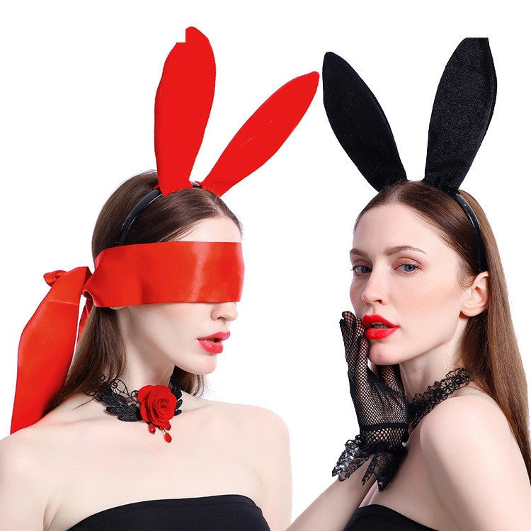 Velvet Rabbit Ears Headband - Christmas and Halloween Hair Accessory