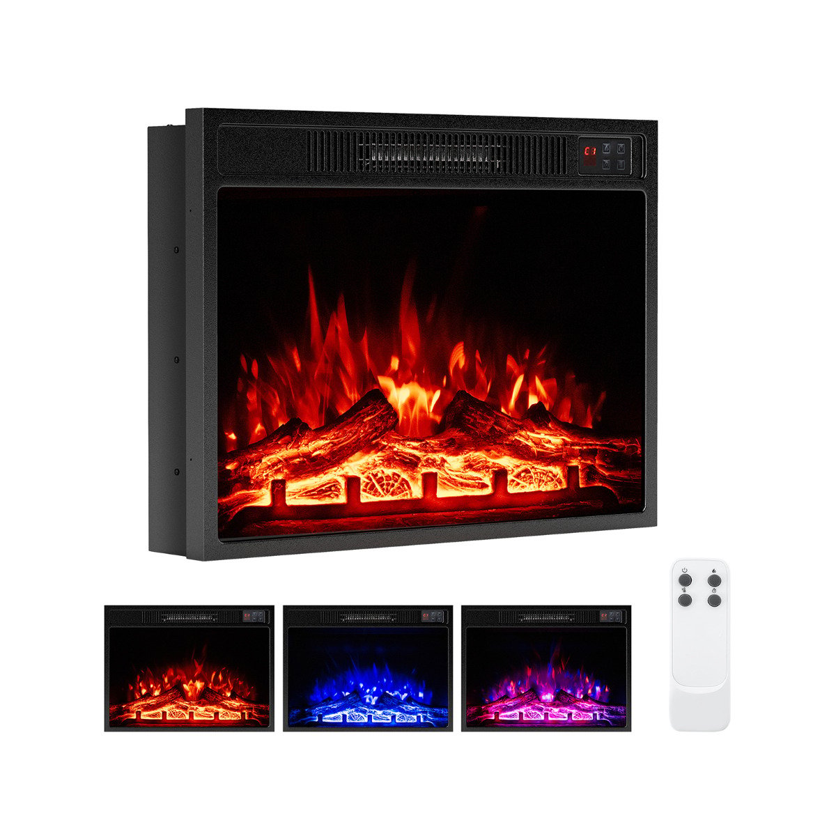 23” Electric Fireplace 750W/1500W Fireplace Insert