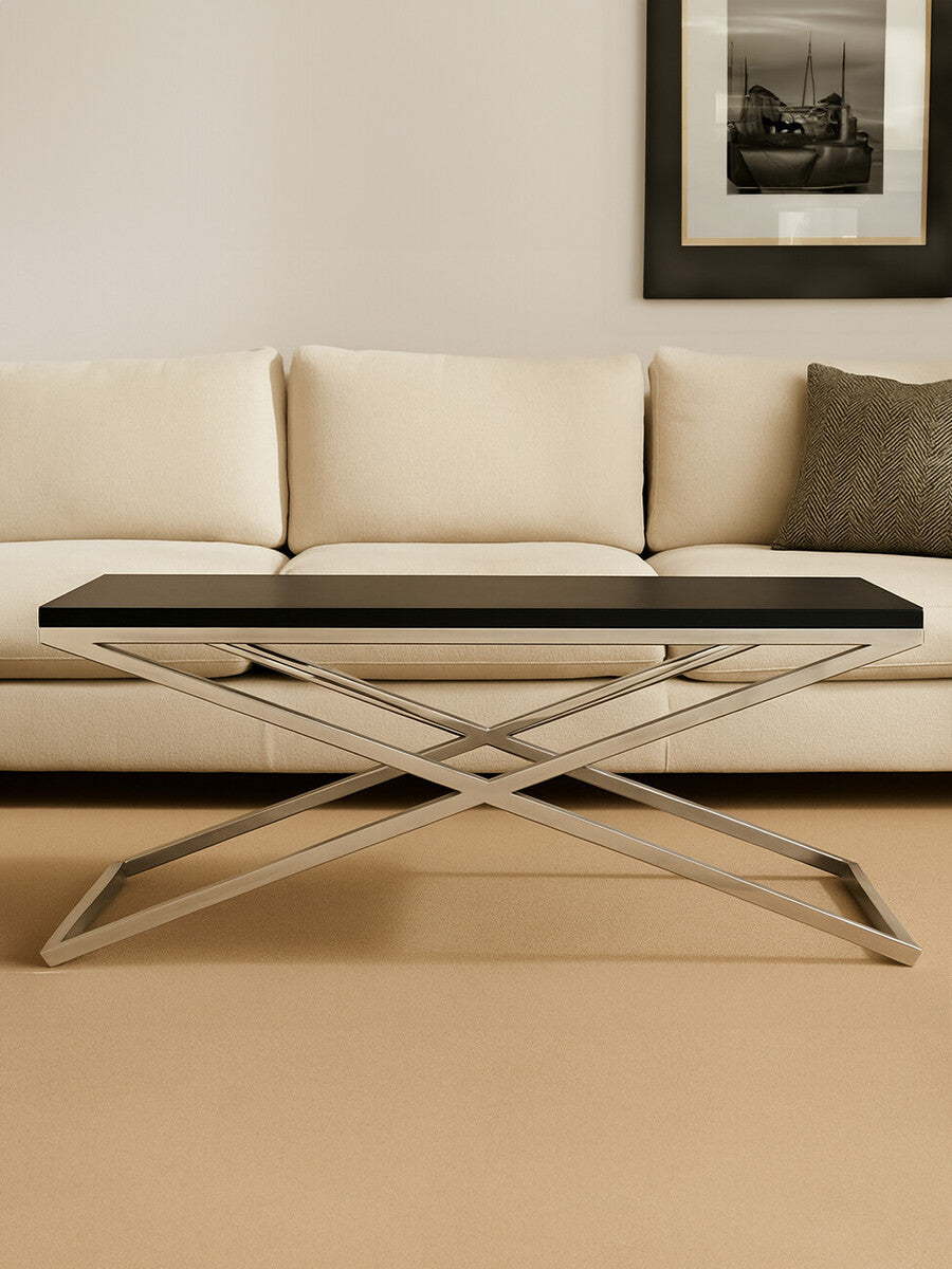 Tribute Black Leather Effect Coffee Table