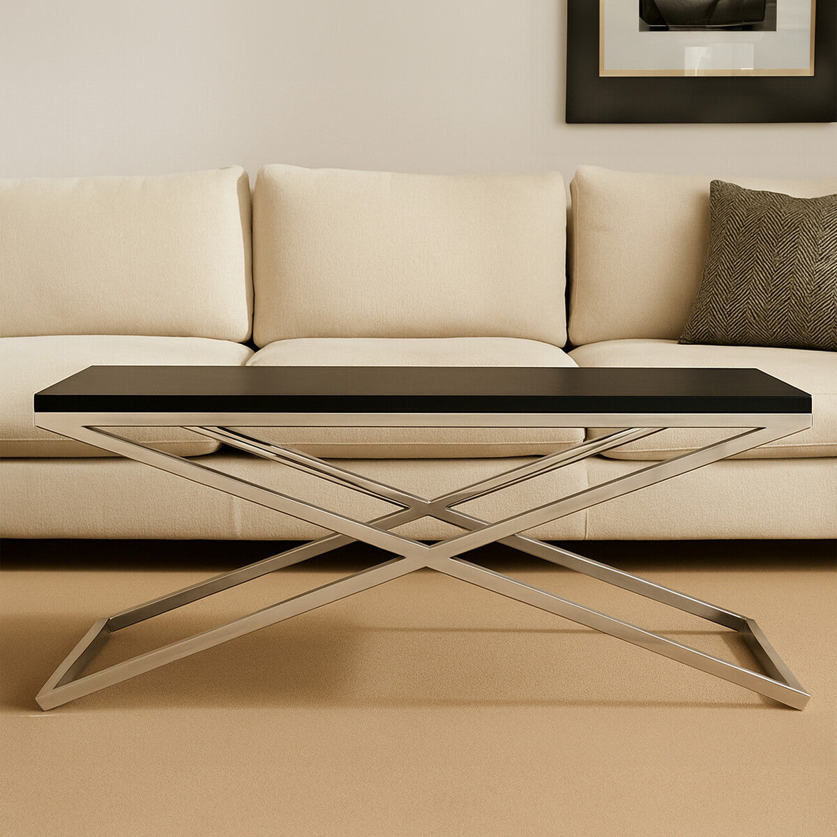 Tribute Black Leather Effect Coffee Table