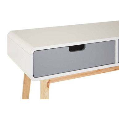 Milo White and Grey Finish 2 Drawer Console Table