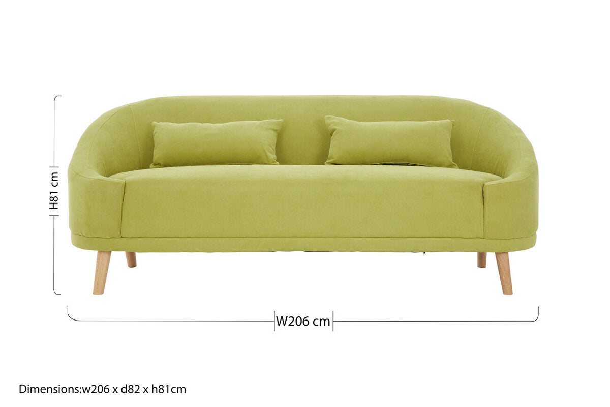 Holland Green Linen 2 Seater Sofa