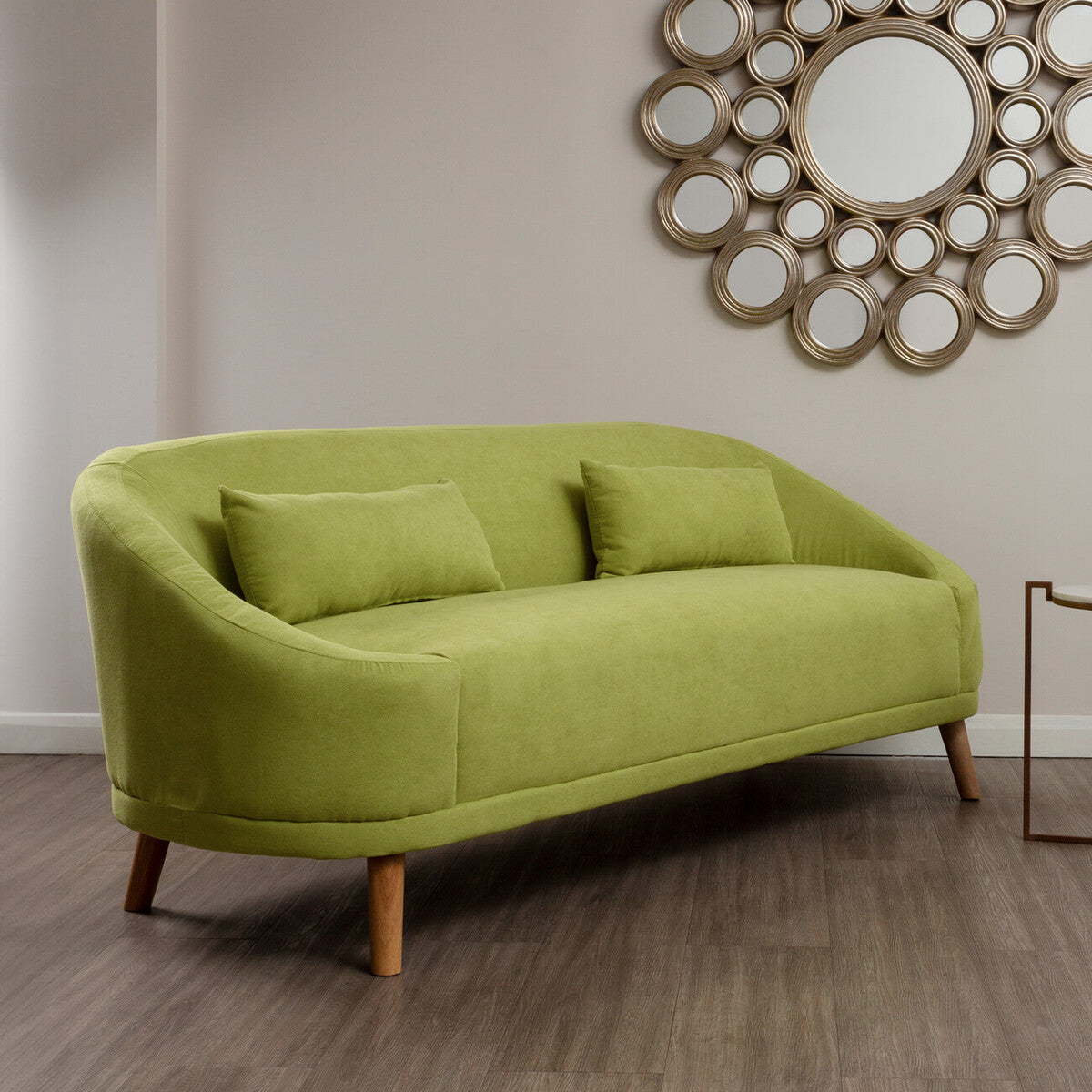 Holland Green Linen 2 Seater Sofa