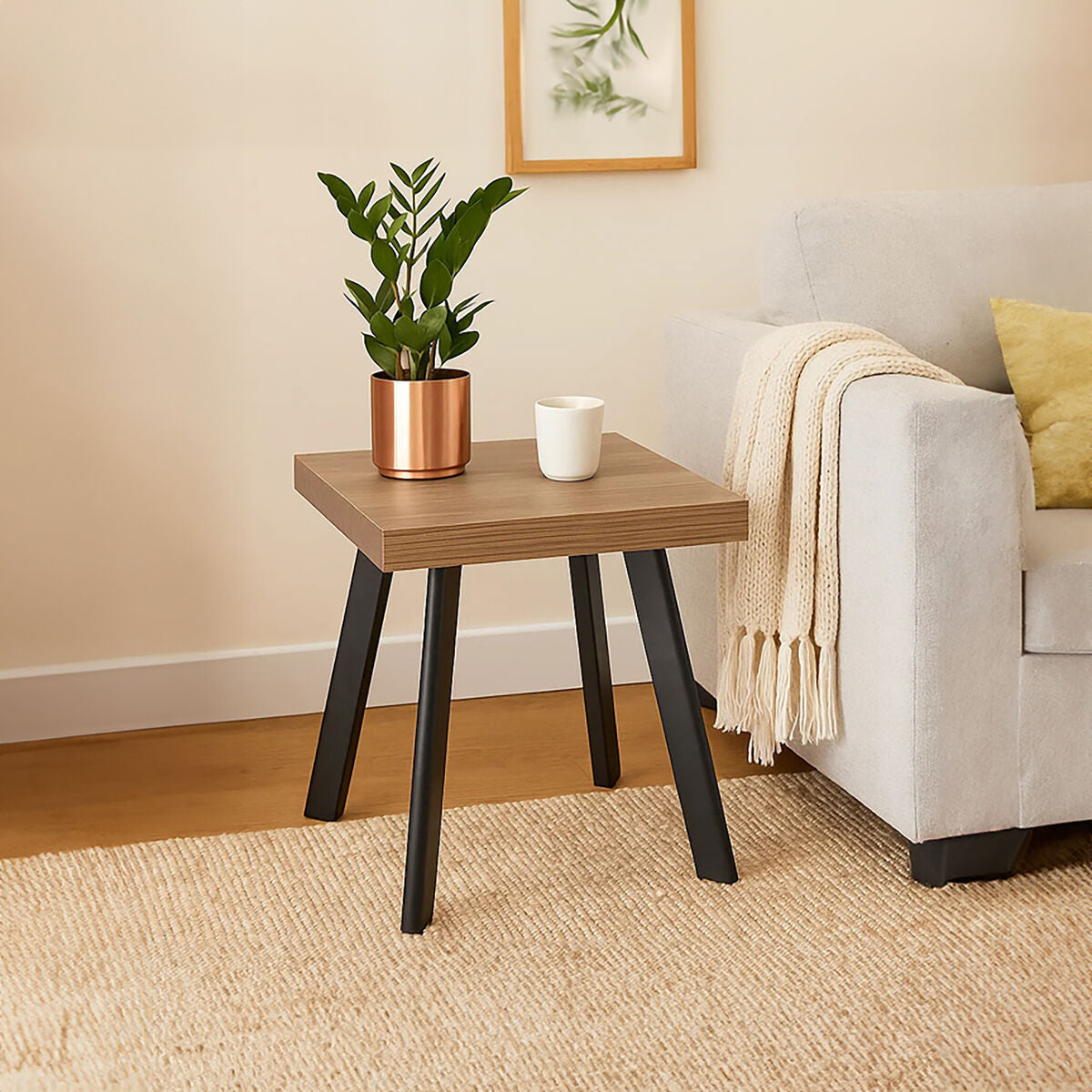 Oakwill Natural Wood Veneer Side Table