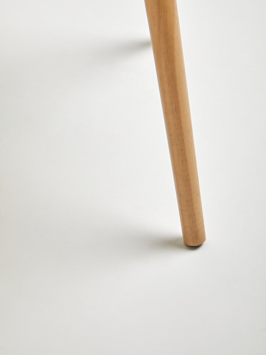 Viborg White and Natural Pine Wood and Veneer Storage Side Table