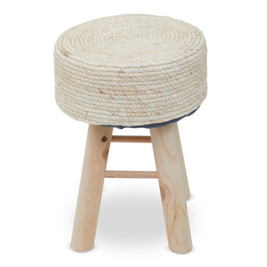 Lentigo Natural Corn Rope Woven Round Stool