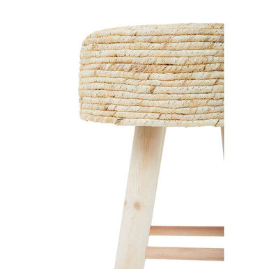 Lentigo Natural Corn Rope Woven Round Stool