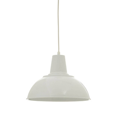 White Metal Pendant Light | Bryen