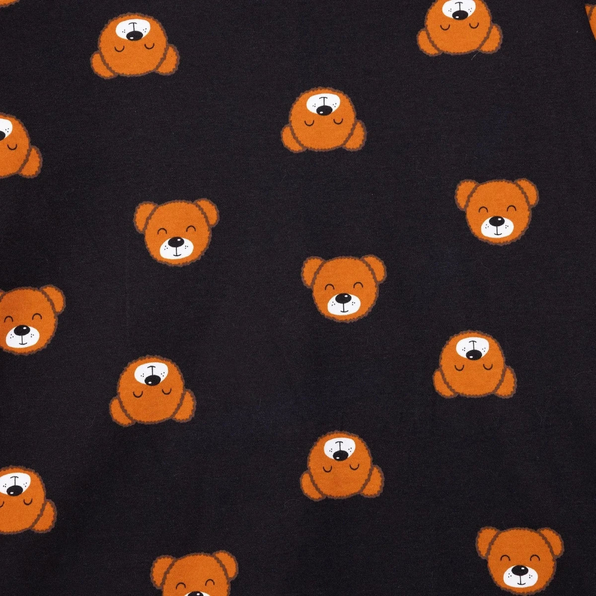 Baby Mom Bear Print Long Sleeve Women's Maternity Pyjama Set (S to 2XL) - Black