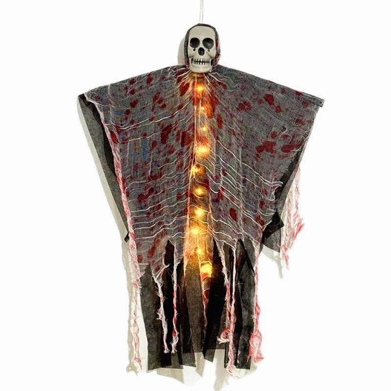 Halloween Decoration Blood-dyed Luminous Skull Hanging Ghost Outdoor Ornaments