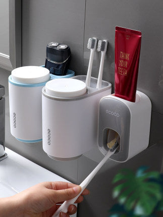 Wall-Mounted Toothpaste Dispenser - Bathroom Accessory Set