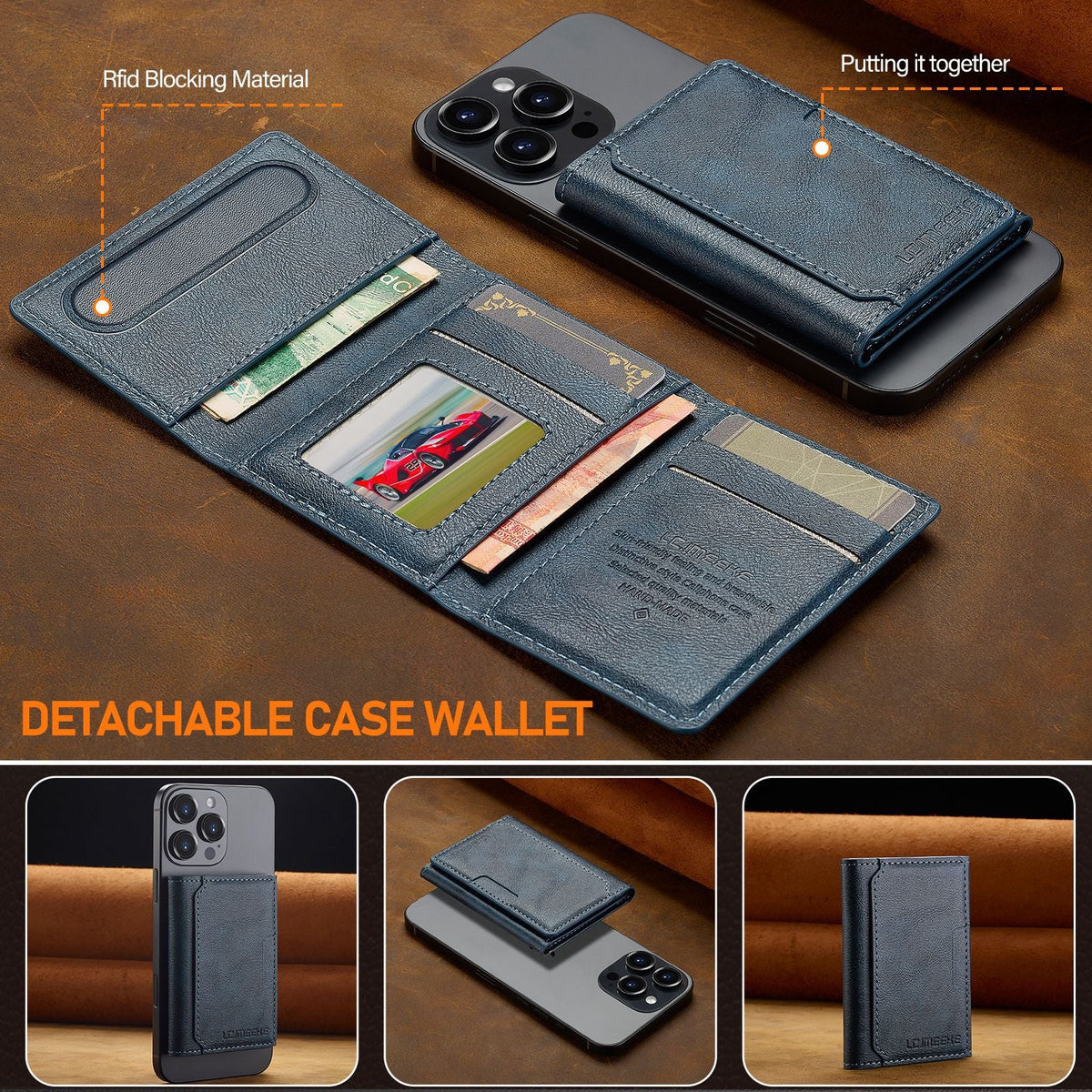 Compatible MagSafe Wallet Magnetic Card Holder