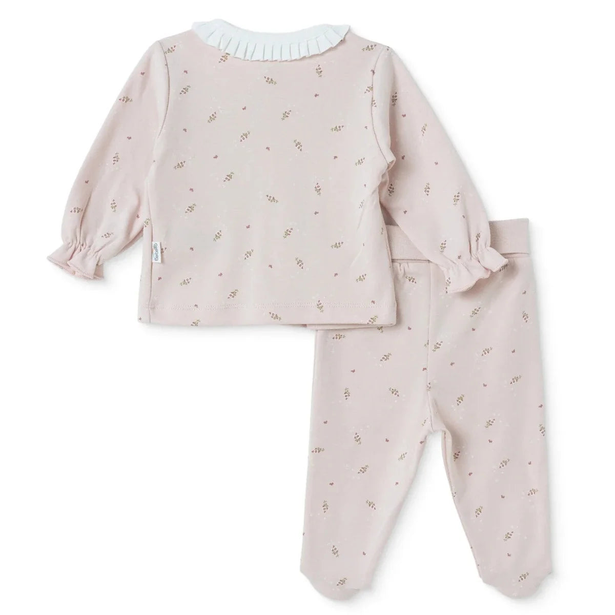 Bebetto Floral Print Baby Sweatshirt & Footed Leggings (Newborn to 6-9 Months) - Pink