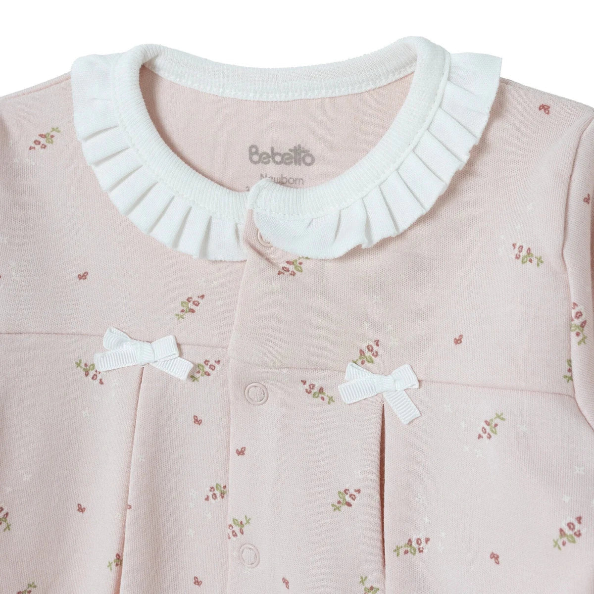 Bebetto Floral Print Baby Sweatshirt & Footed Leggings (Newborn to 6-9 Months) - Pink