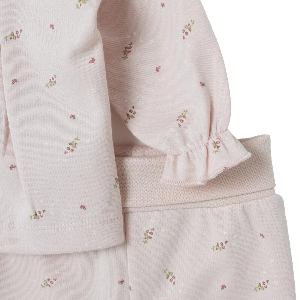 Bebetto Floral Print Baby Sweatshirt & Footed Leggings (Newborn to 6-9 Months) - Pink