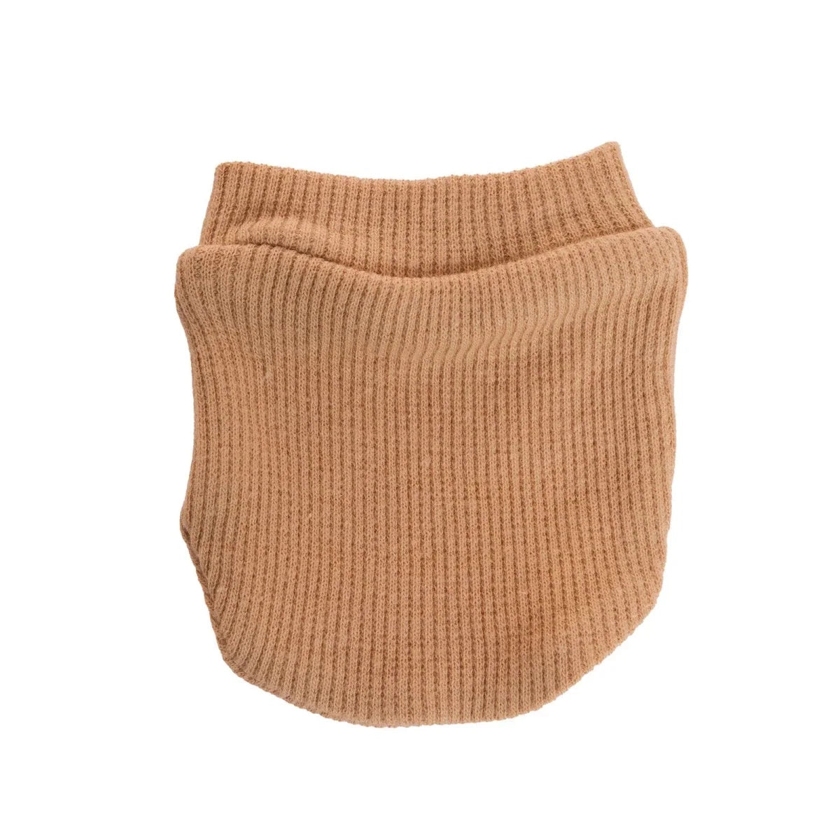 HelloBaby Ribbed Baby Scratch Mitts (Newborn) - Light Brown
