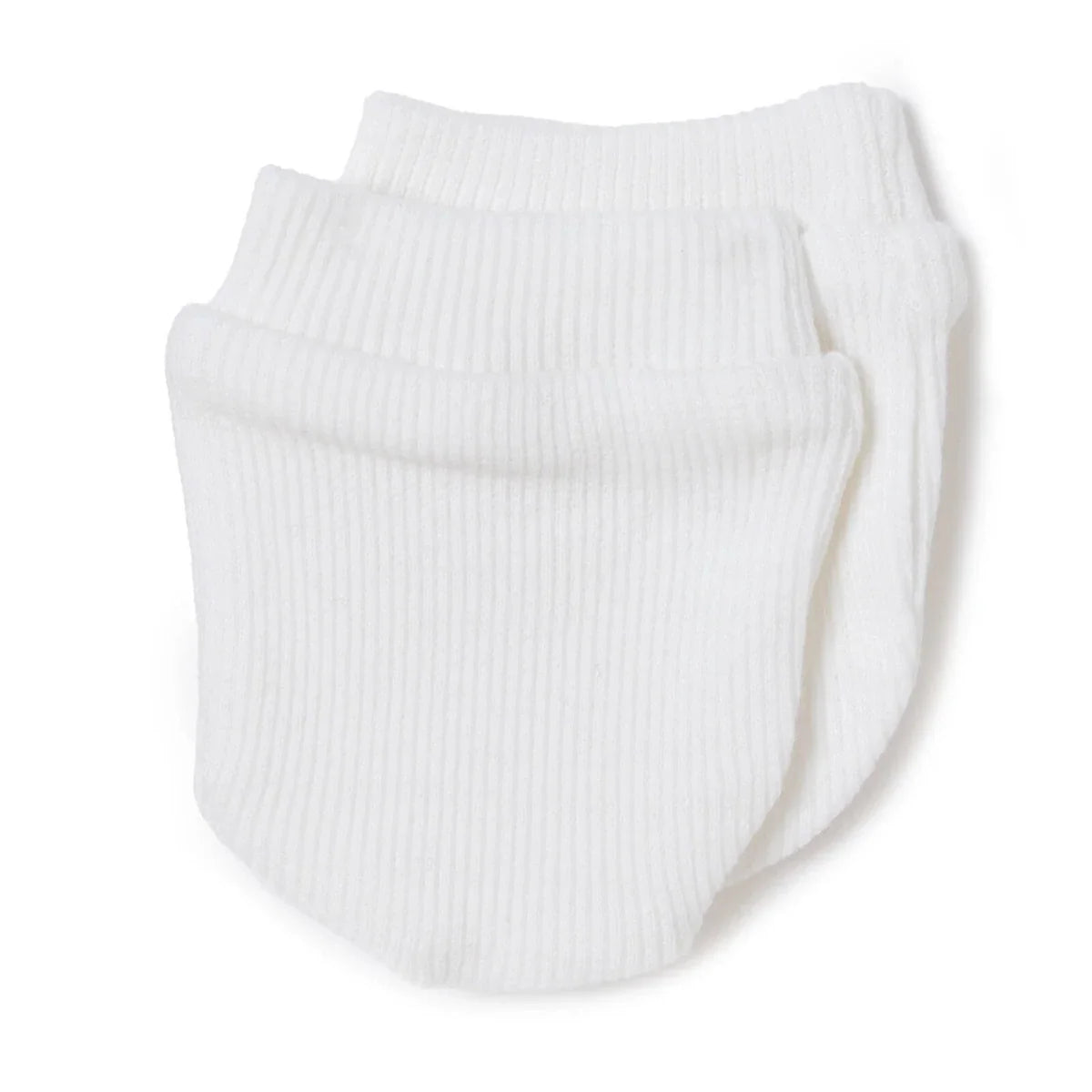 HelloBaby Ribbed Baby Scratch Mitts (Newborn) - Beige