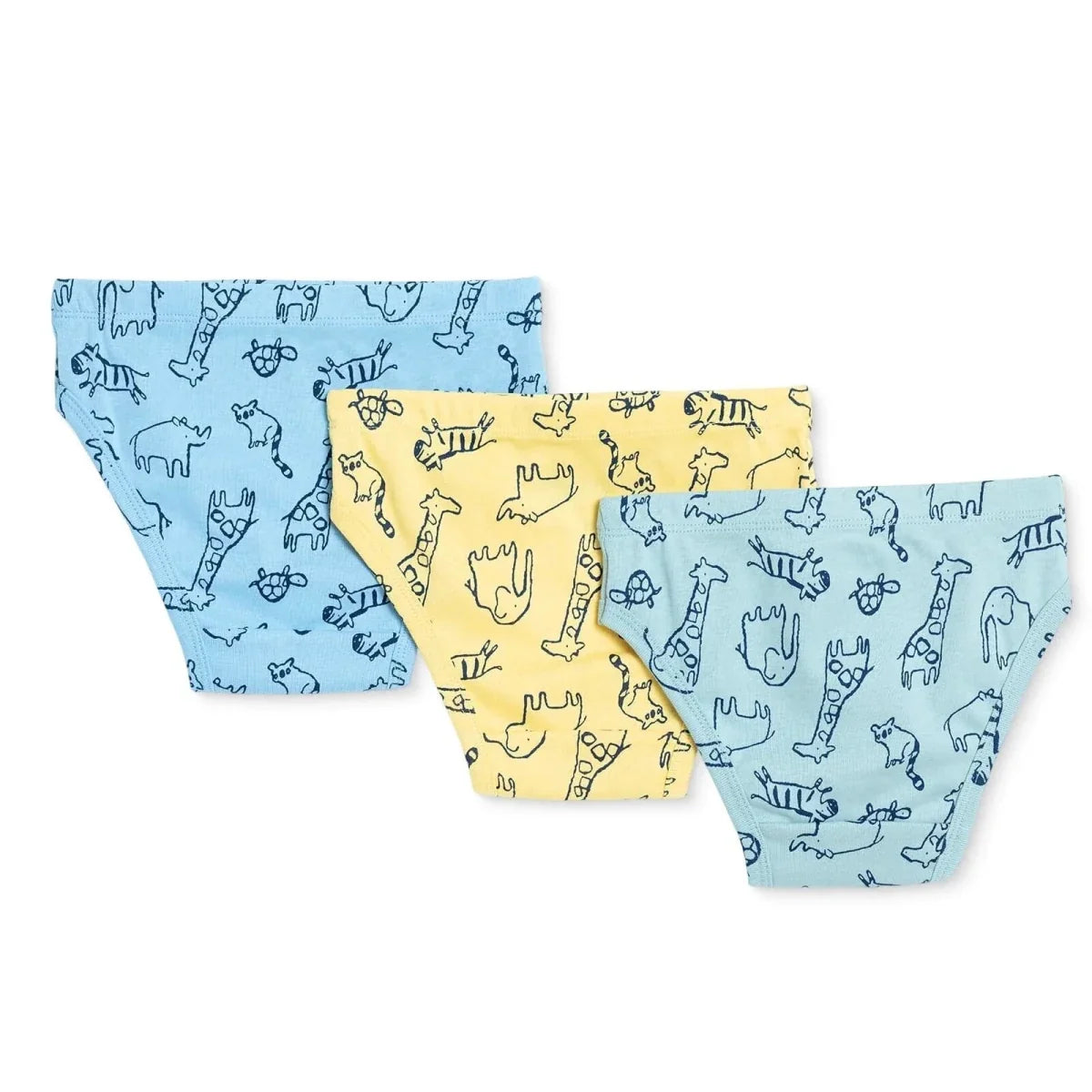 HelloBaby 3 Pack Dinosaur Print Baby Briefs (12 Months to 4-5 Years) - Yellow
