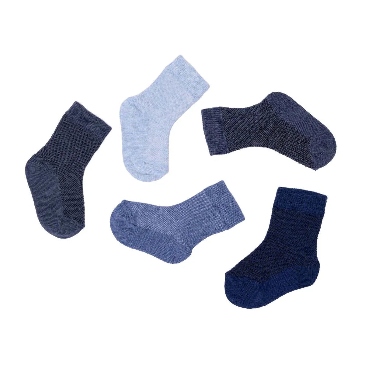 HelloBaby 5 Pack Ankle Baby Socks (Newborn to 4-5 Years) - Deep Teal