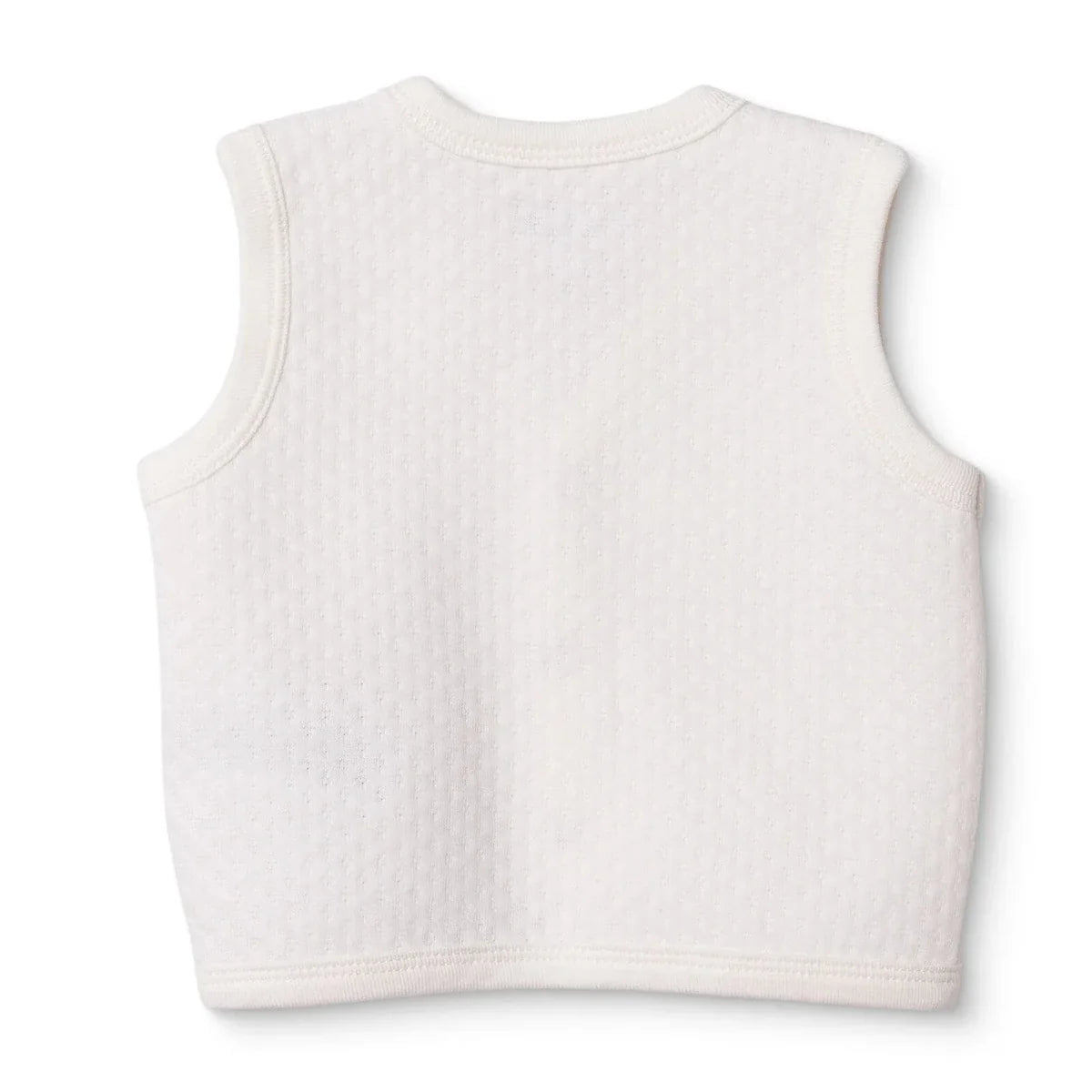 HelloBaby Animal Print V-Neck Quilted Baby Gilet (1-3 Months to 18 Months-2 Years) - Ecru