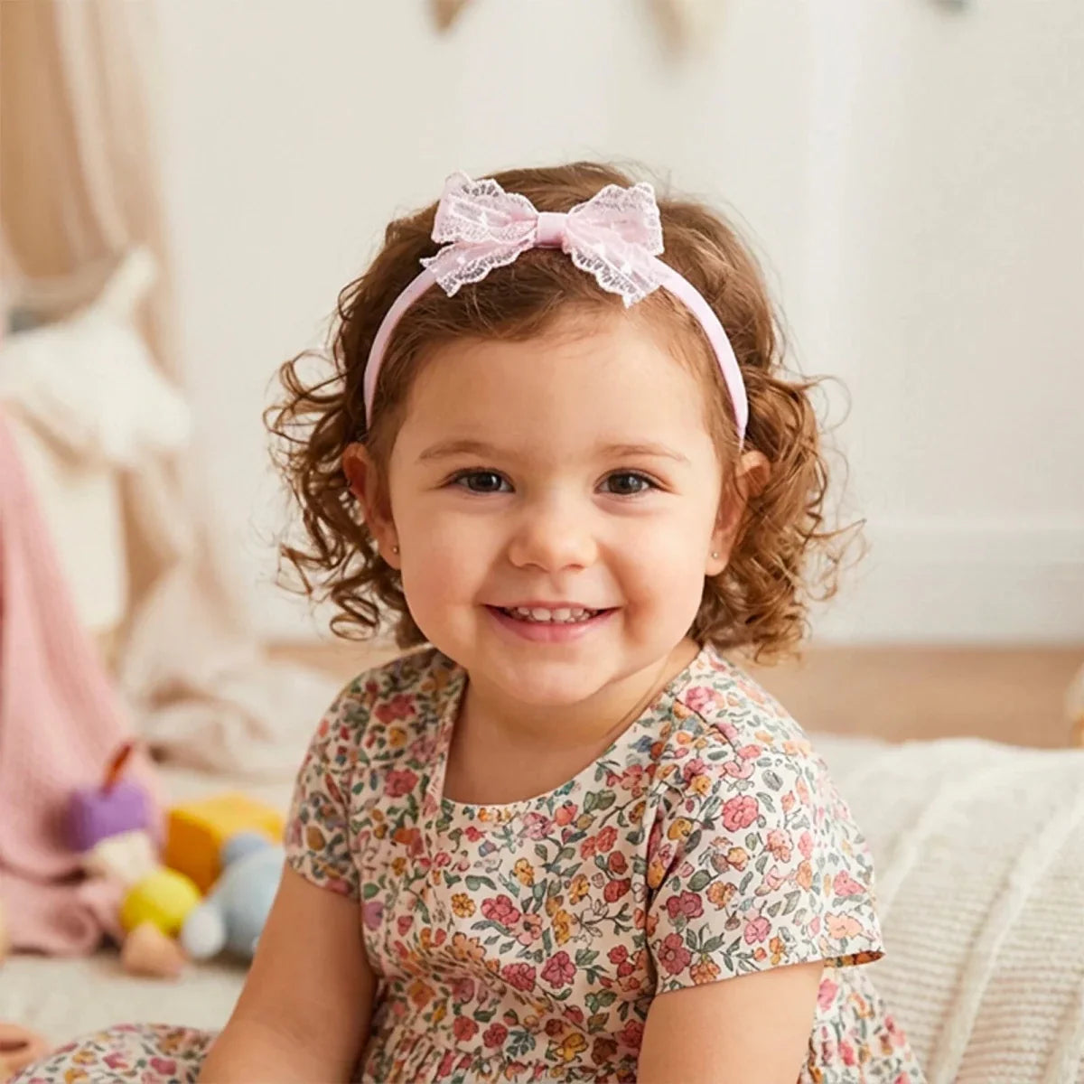 HelloBaby Tulle Baby Headband (One Size) - Pink