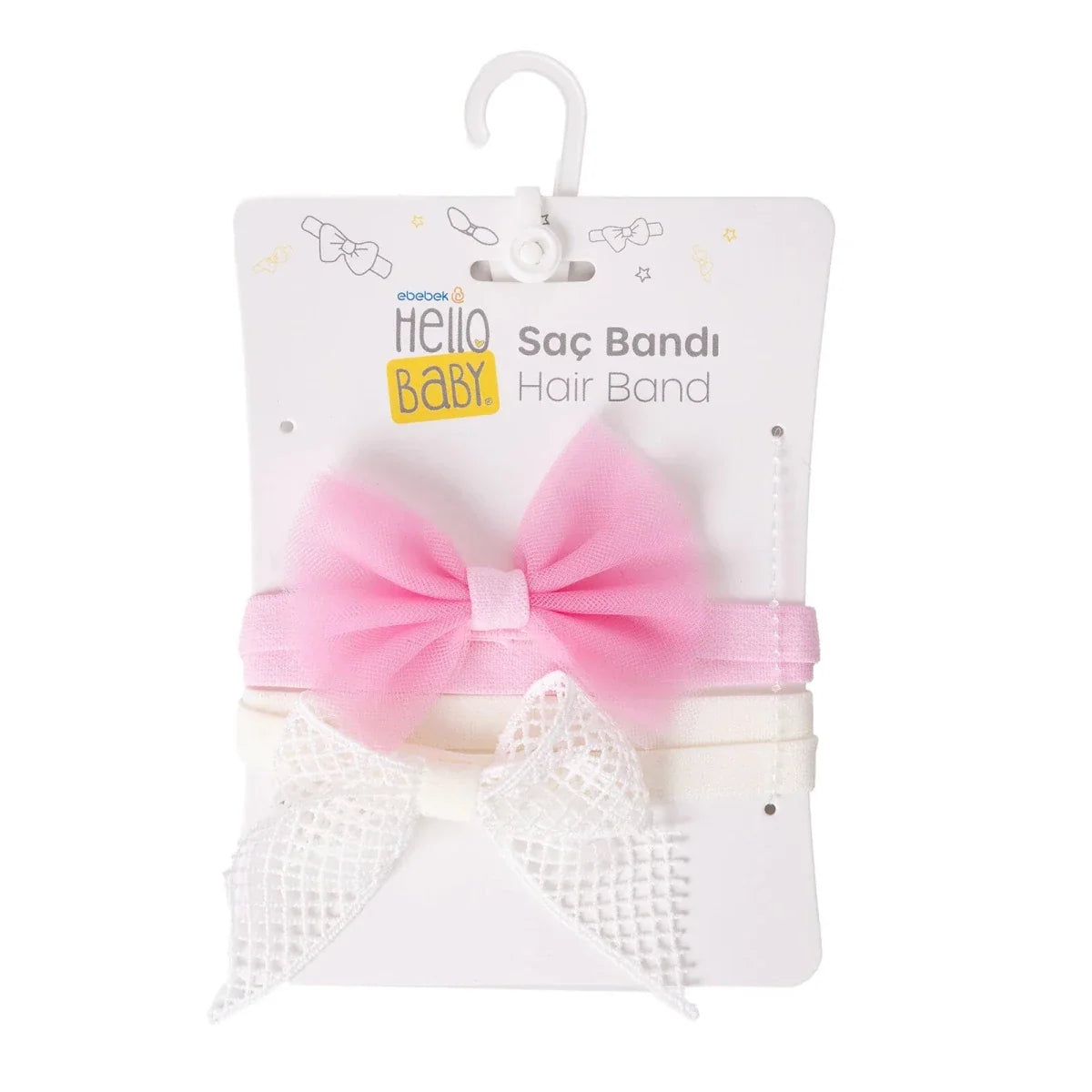 HelloBaby Tulle Baby Headband (One Size) - Pink