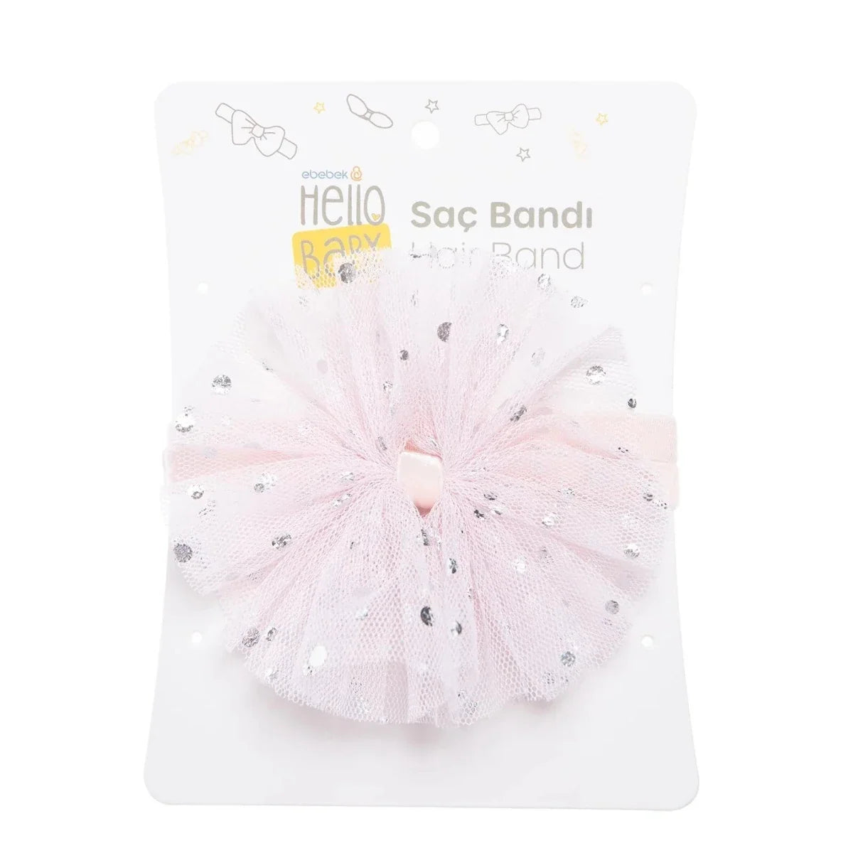 HelloBaby Polka Dot Tulle Baby Headband (One Size) - Pink
