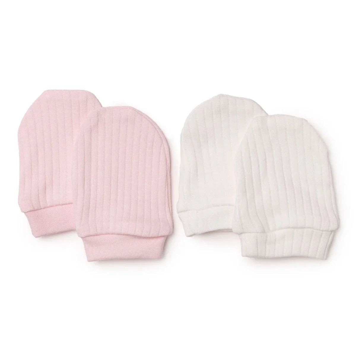 HelloBaby Interlock Baby Scratch Mitts (Newborn) - Pink