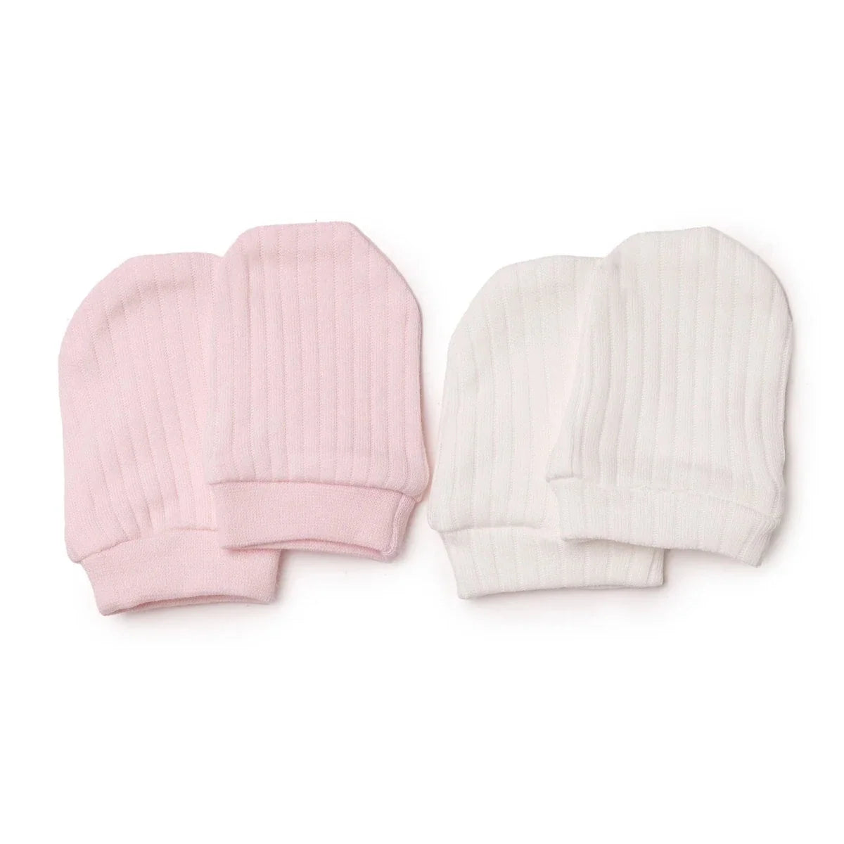HelloBaby Interlock Baby Scratch Mitts (Newborn) - Pink