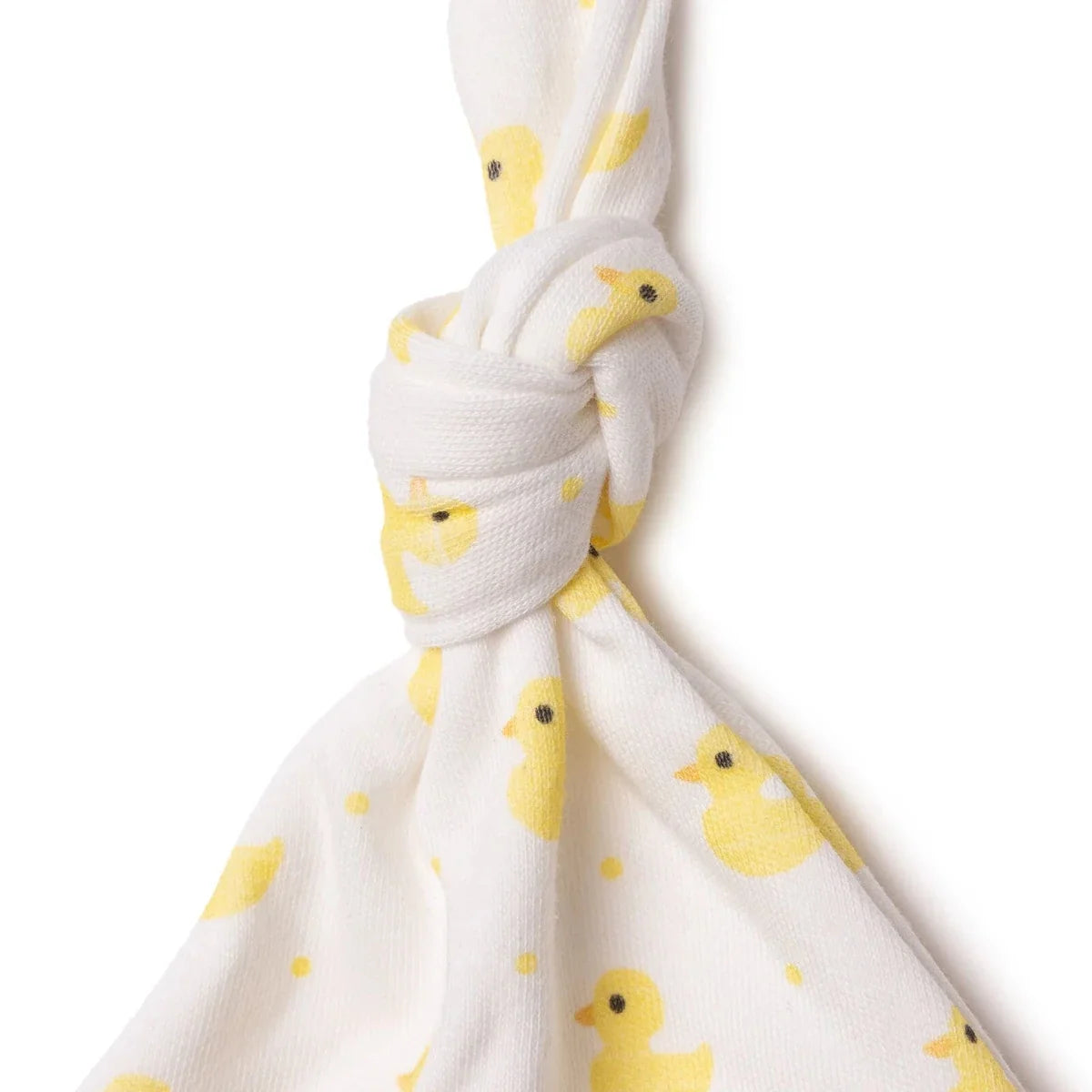 HelloBaby Heart Print Interlock Baby Hat (Newborn) - Ecru Printed