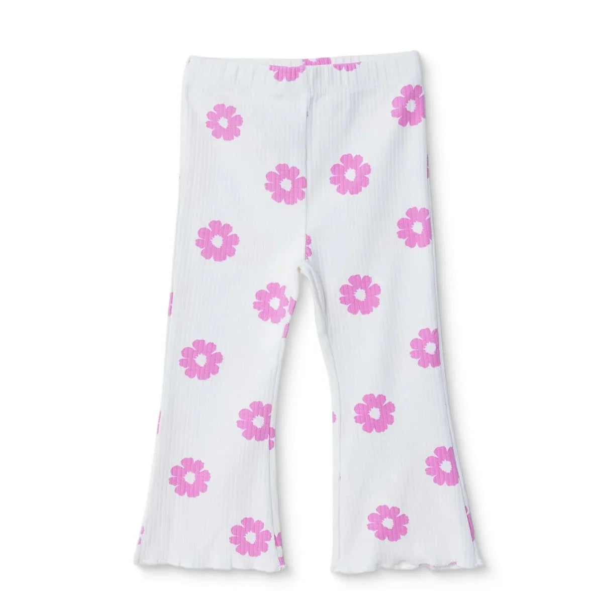 HelloBaby Floral Print Ribbed Baby Leggings (3-6 Months to 4-5 Years) - Ecru Printed