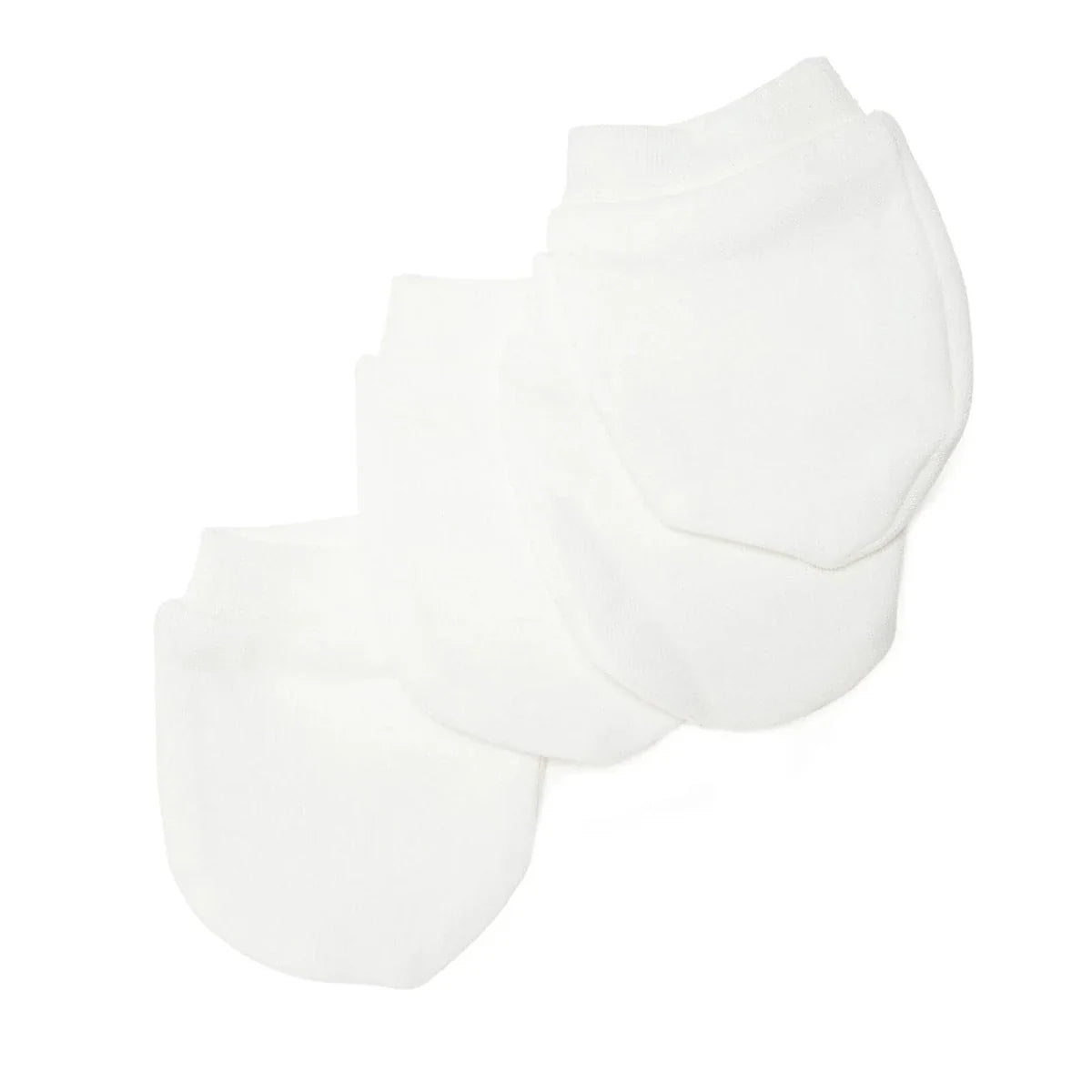 HelloBaby Interlock Baby Scratch Mitts (Newborn) - Ecru