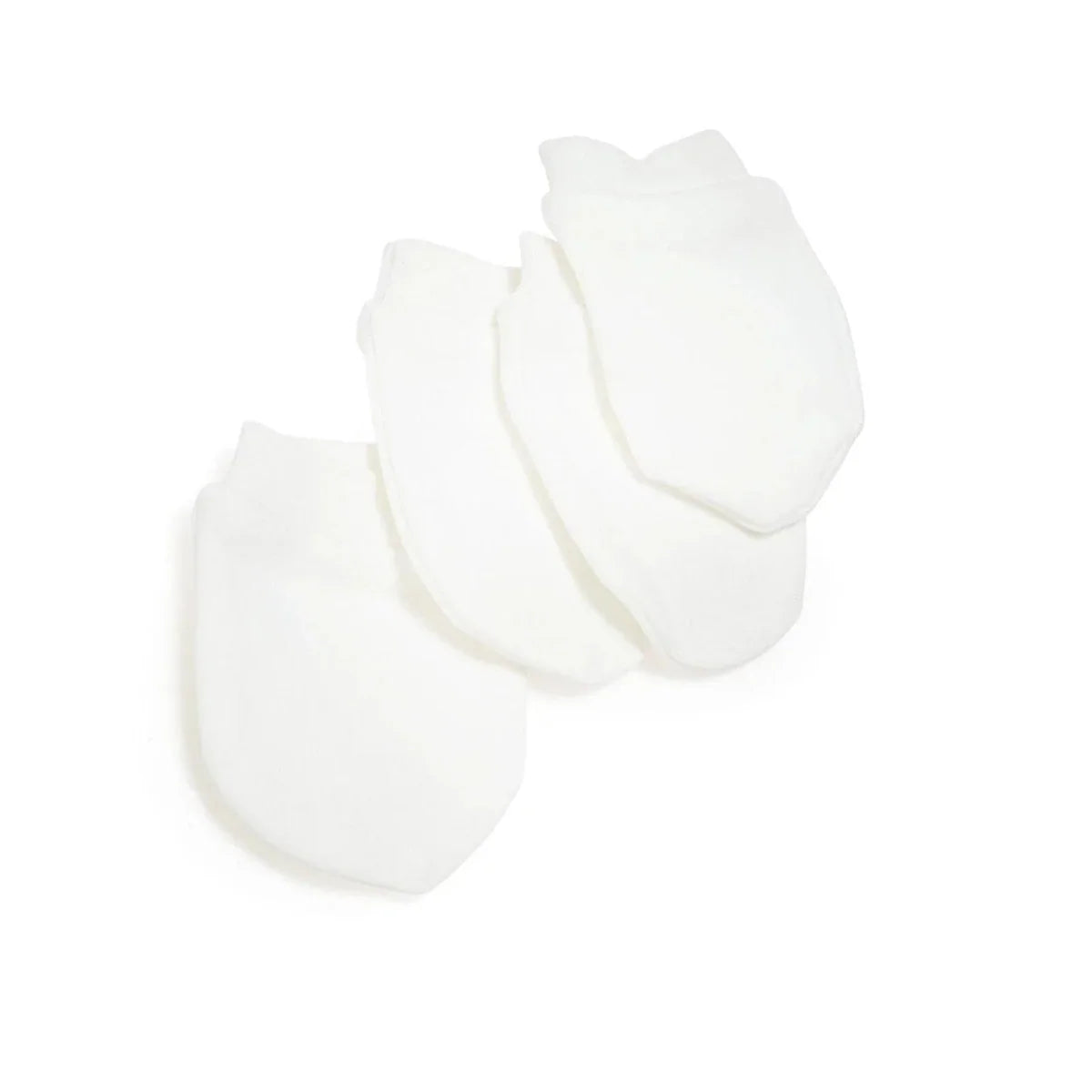 HelloBaby Interlock Baby Scratch Mitts (Newborn) - Ecru