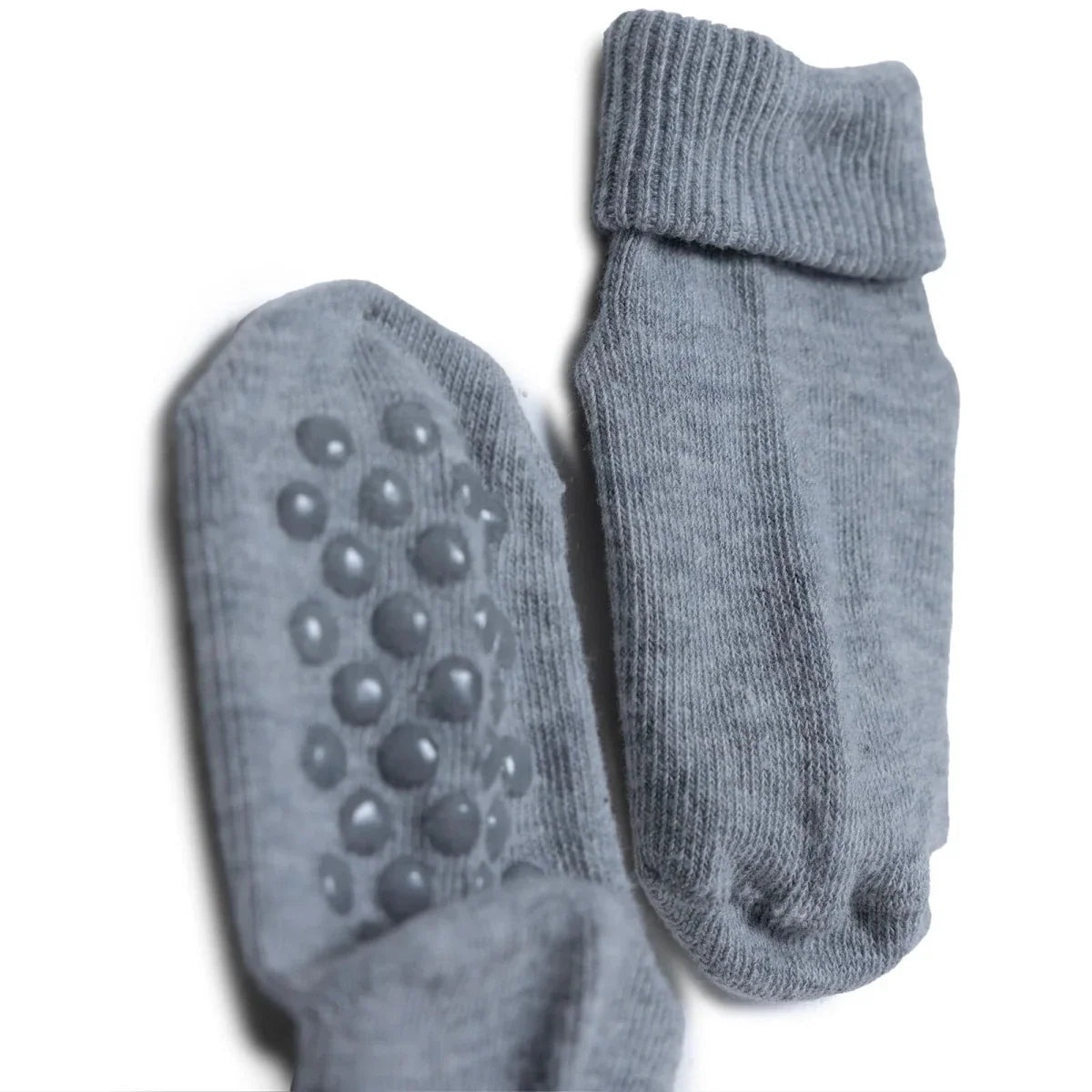 HelloBaby 3 Pack Roll-Top Baby Socks (Newborn to 12-24 Months) - Grey