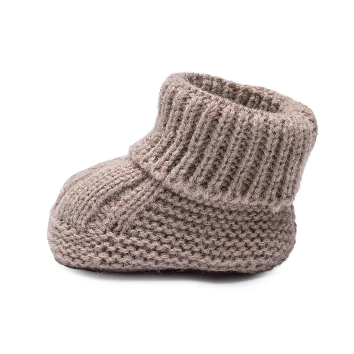 HelloBaby Cable Knit Baby Booties (One Size) - Beige