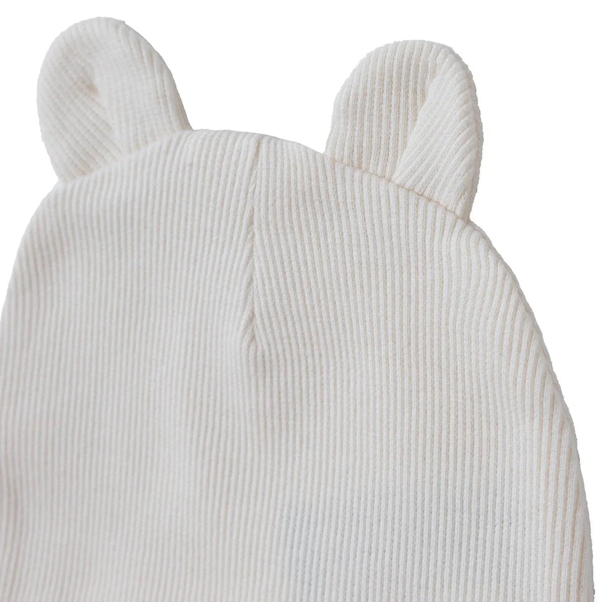 HelloBaby Slogan Print Ribbed Baby Hat (Newborn) - Ecru