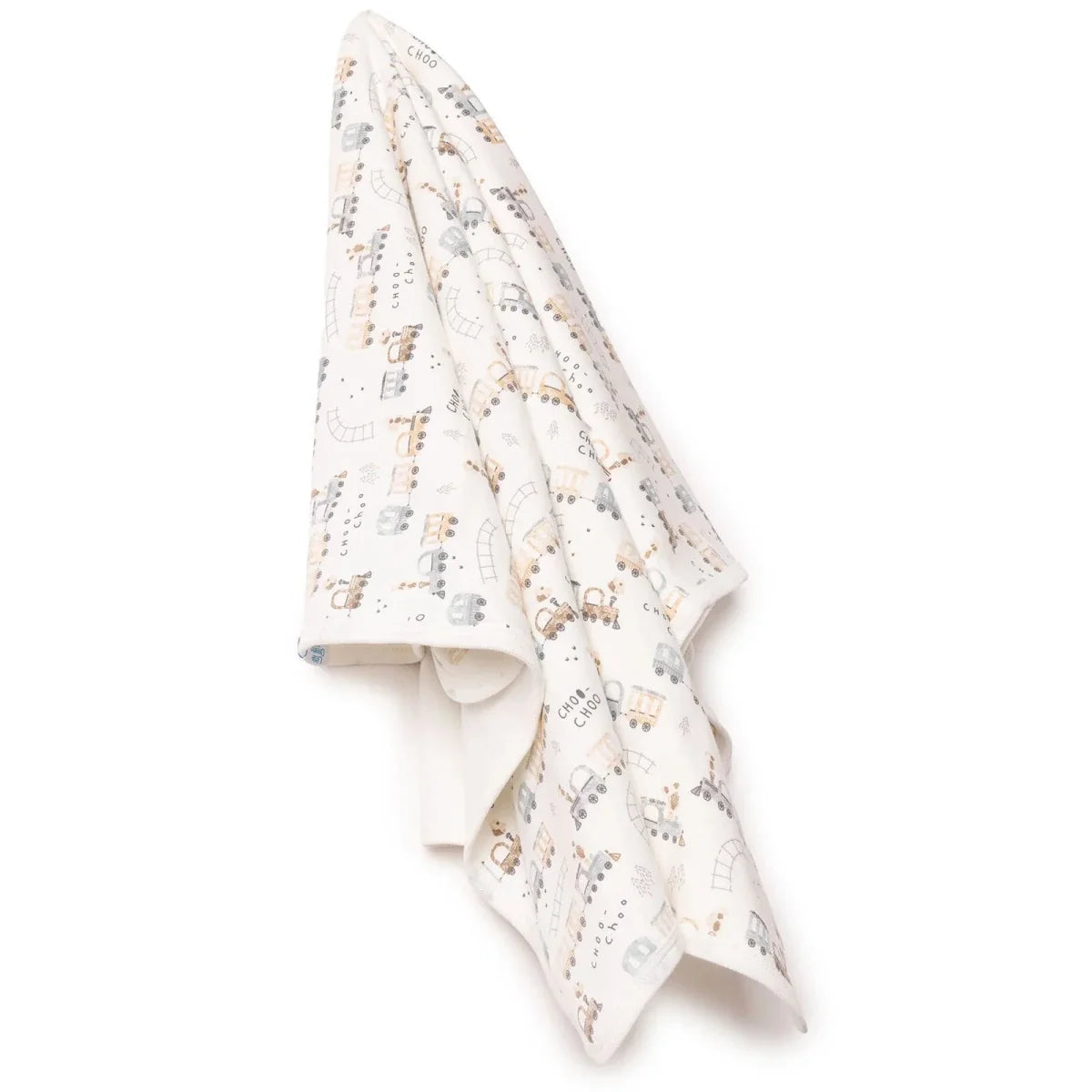 Little Dreams Vehicle Print Jersey Baby Blanket (80 x 90 cm) - Ecru