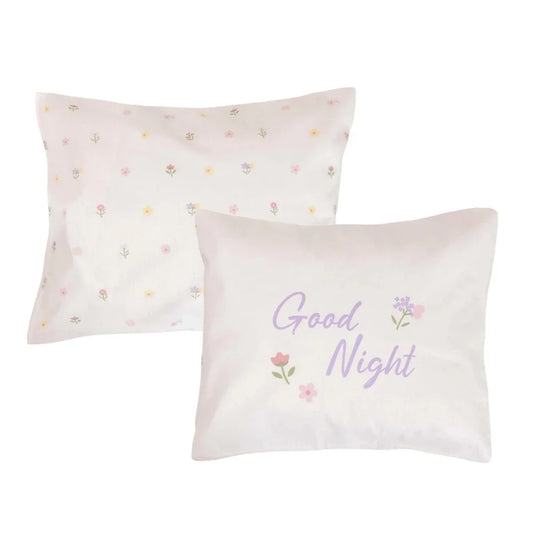 Little Dreams Floral Print Baby Pillowcase (35 x 45 cm) - Ecru Printed