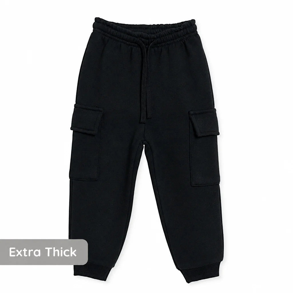 HelloBaby Brushed Back Sweat Baby Joggers (6-9 Months to 4-5 Years) - Black