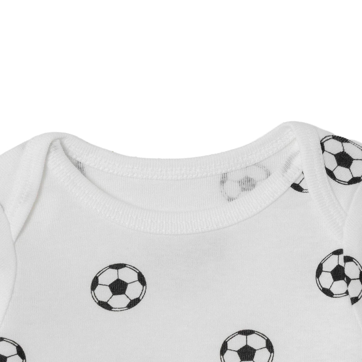 HelloBaby 2 Pack Ball Print Long Sleeve Baby Bodysuits (1-3 Months to 2-3 Years) - Anthracite