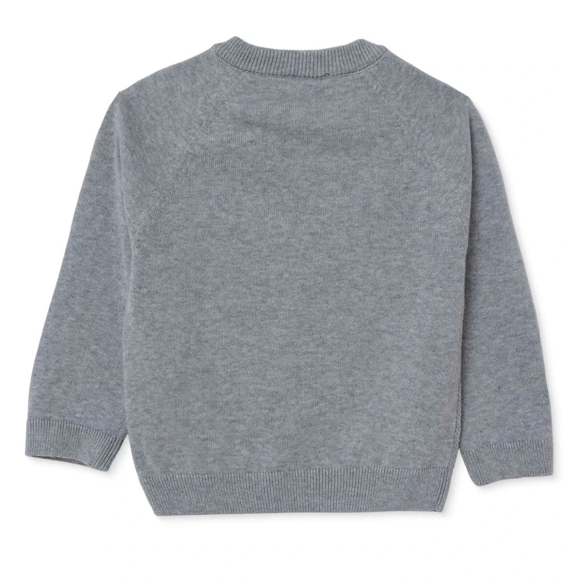 HelloBaby Buttoned Cotton Knitted Baby Jumper (6-9 Months to 3-4 Years) - Grey Melange