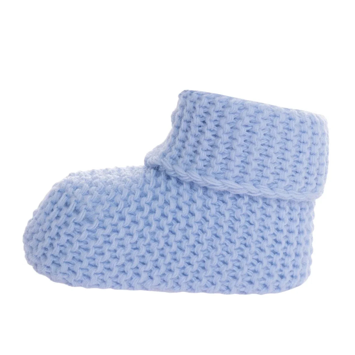 Kitti Knitted Baby Booties (One Size) - Blue