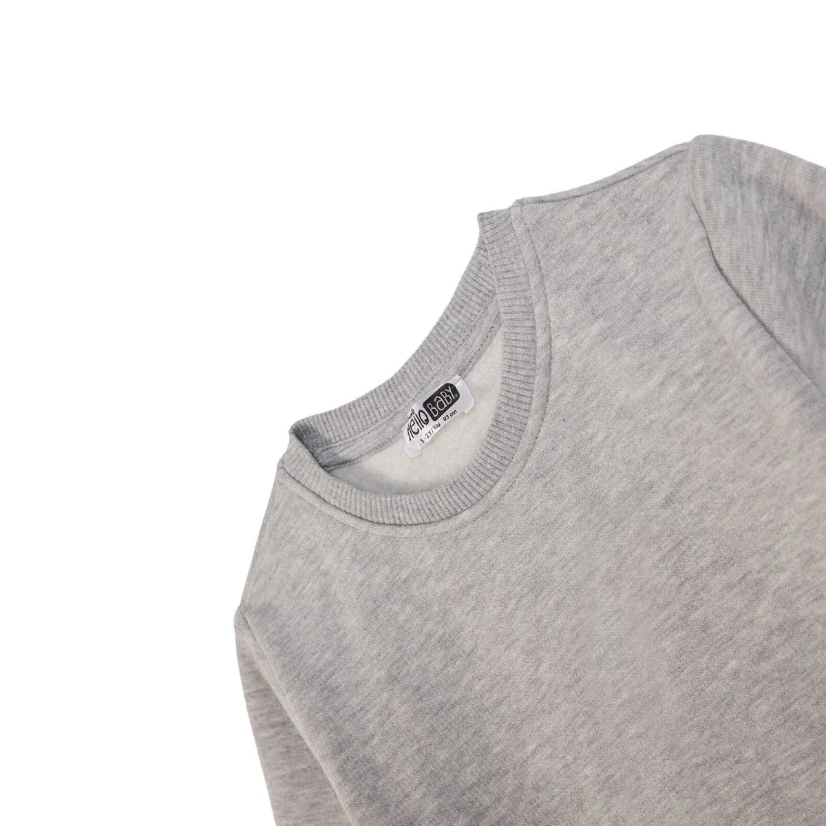 HelloBaby Sweat Fabric Baby Sweatshirt (3-6 Months to 4-5 Years) - Grey Melange