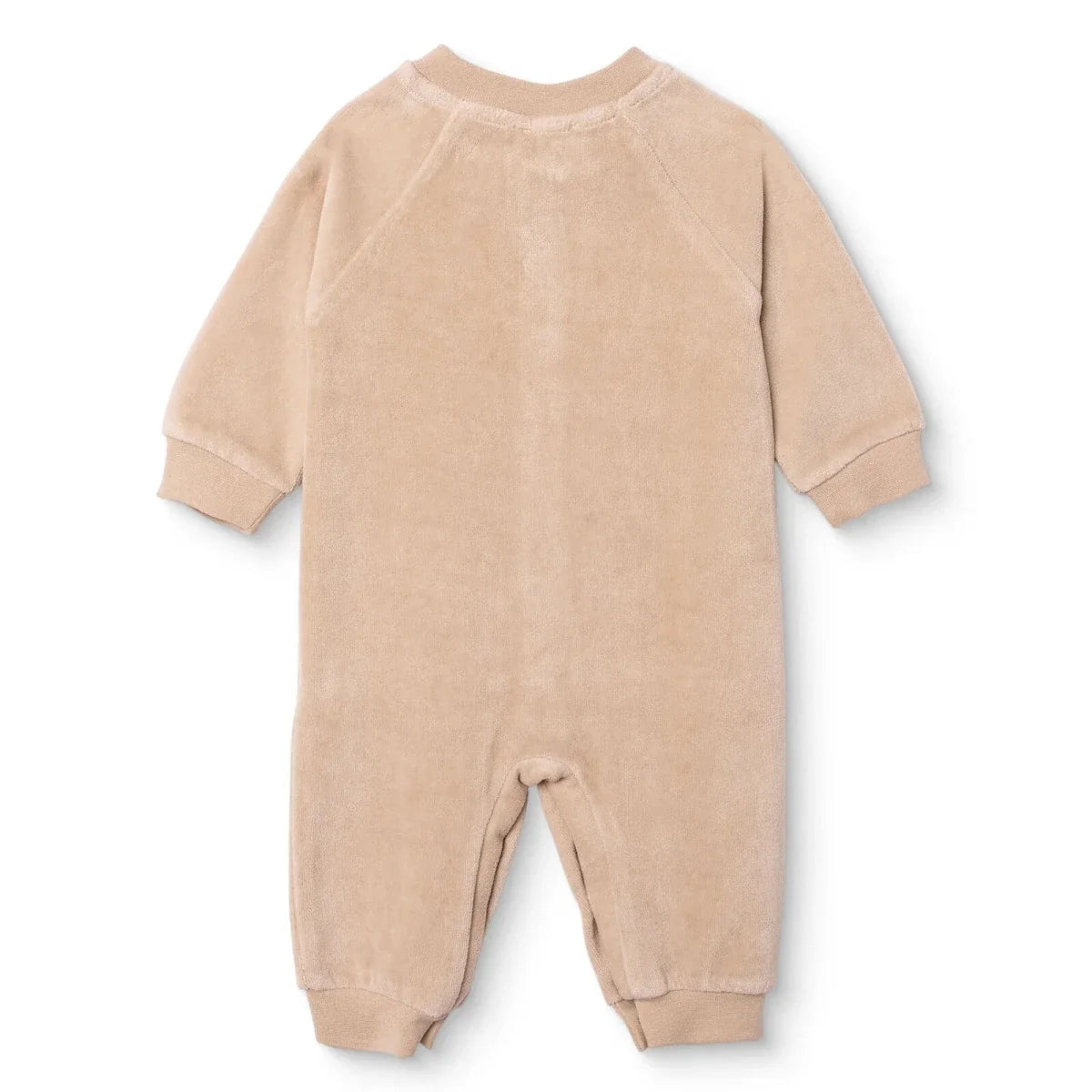HelloBaby Animal Print Footless Velour Baby Sleepsuit (Newborn to 6-9 Months) - Beige