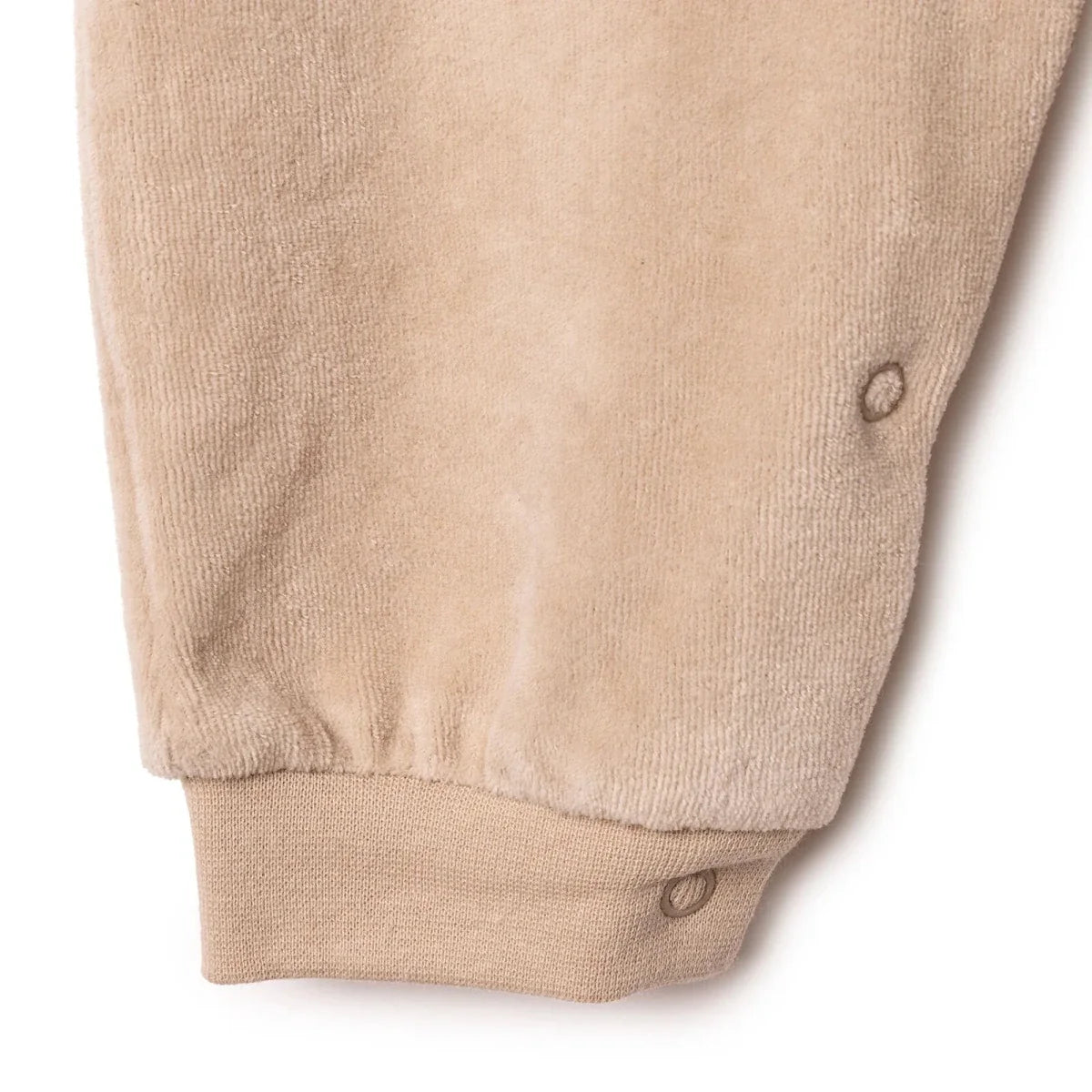 HelloBaby Animal Print Footless Velour Baby Sleepsuit (Newborn to 6-9 Months) - Beige