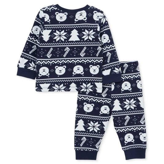 HelloBaby Festive Print Interlock Baby Pyjama Set (3-6 Months to 3-4 Years) - Navy Blue