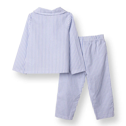 HelloBaby Striped Peter Pan Collar Baby Pyjama Set (3-6 Months to 3-4 Years) - Blue