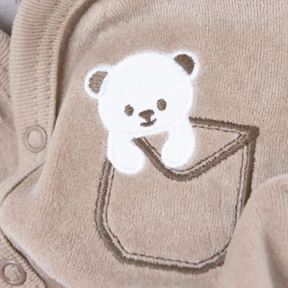 HelloBaby Animal Print Velour Baby Gilet (Newborn to 6-9 Months) - Brown