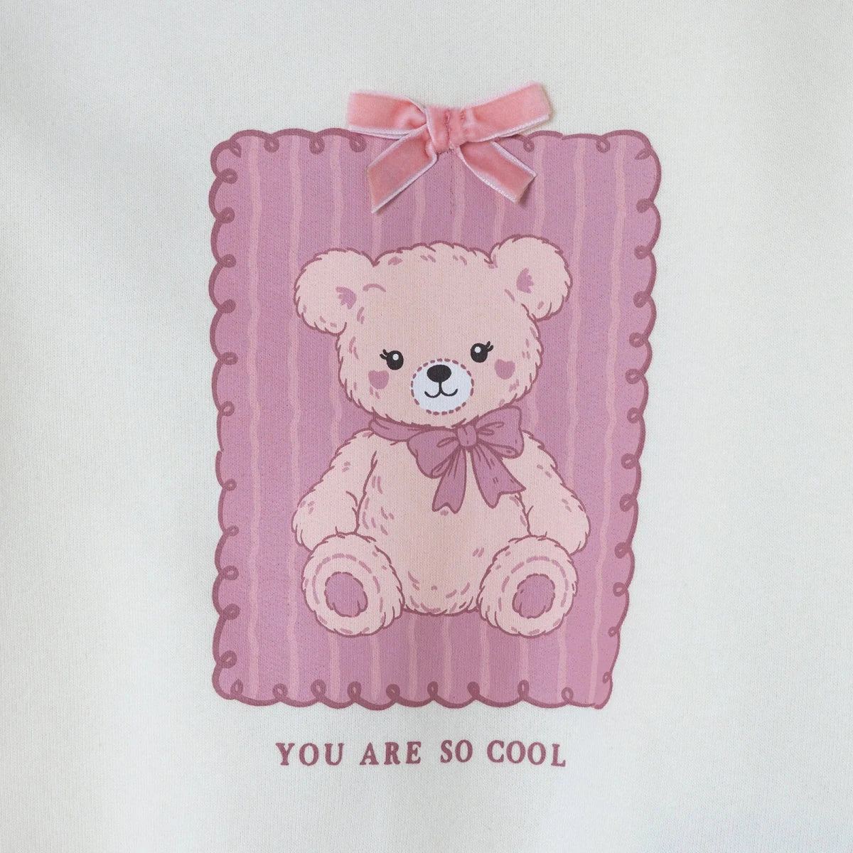HelloBaby Bear Print Long Sleeve Top & Trousers Set (3-6 Months to 4-5 Years) - Ecru Printed