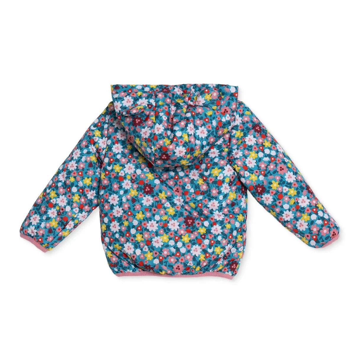 HelloBaby Hooded Floral Print Fleece Baby Jacket (9-12 Months to 4-5 Years) - Green Printed